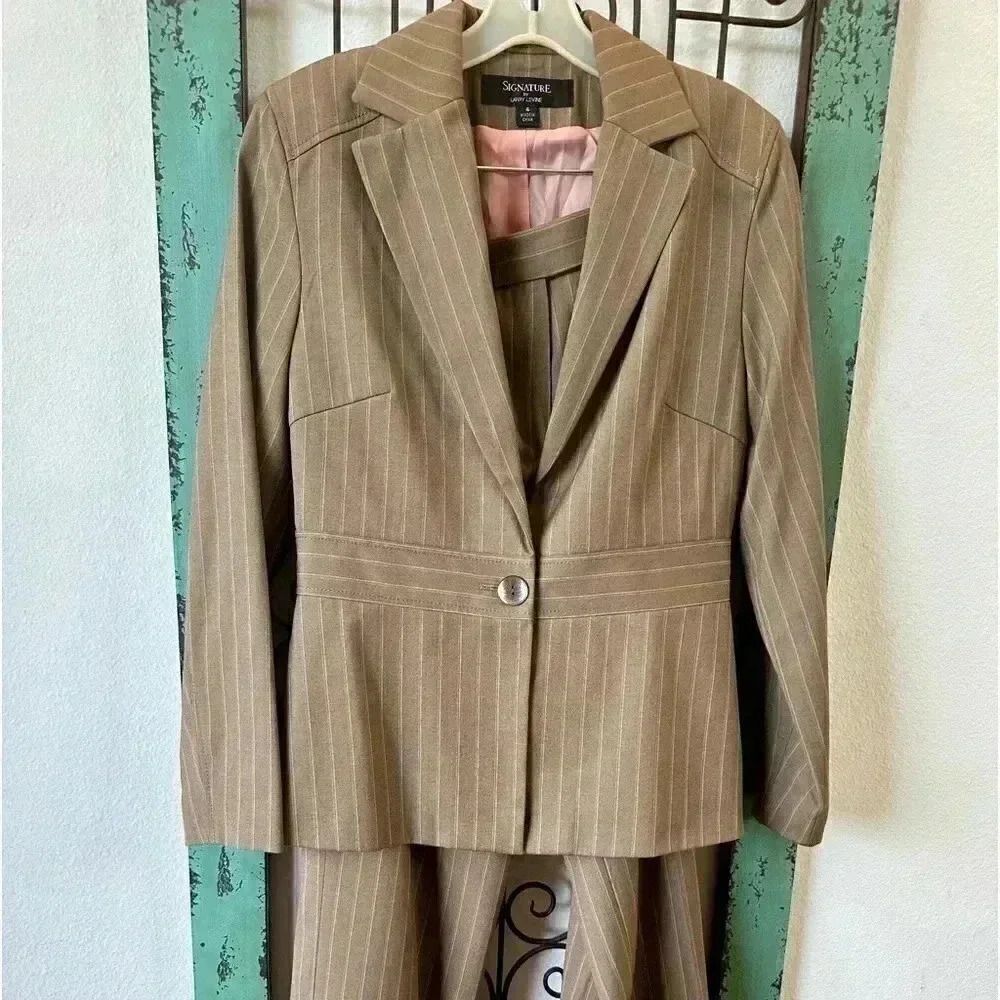 Vintage 80's View Collection matching pin striped suit.